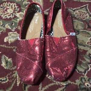 Toms Red Sequin Shoes
